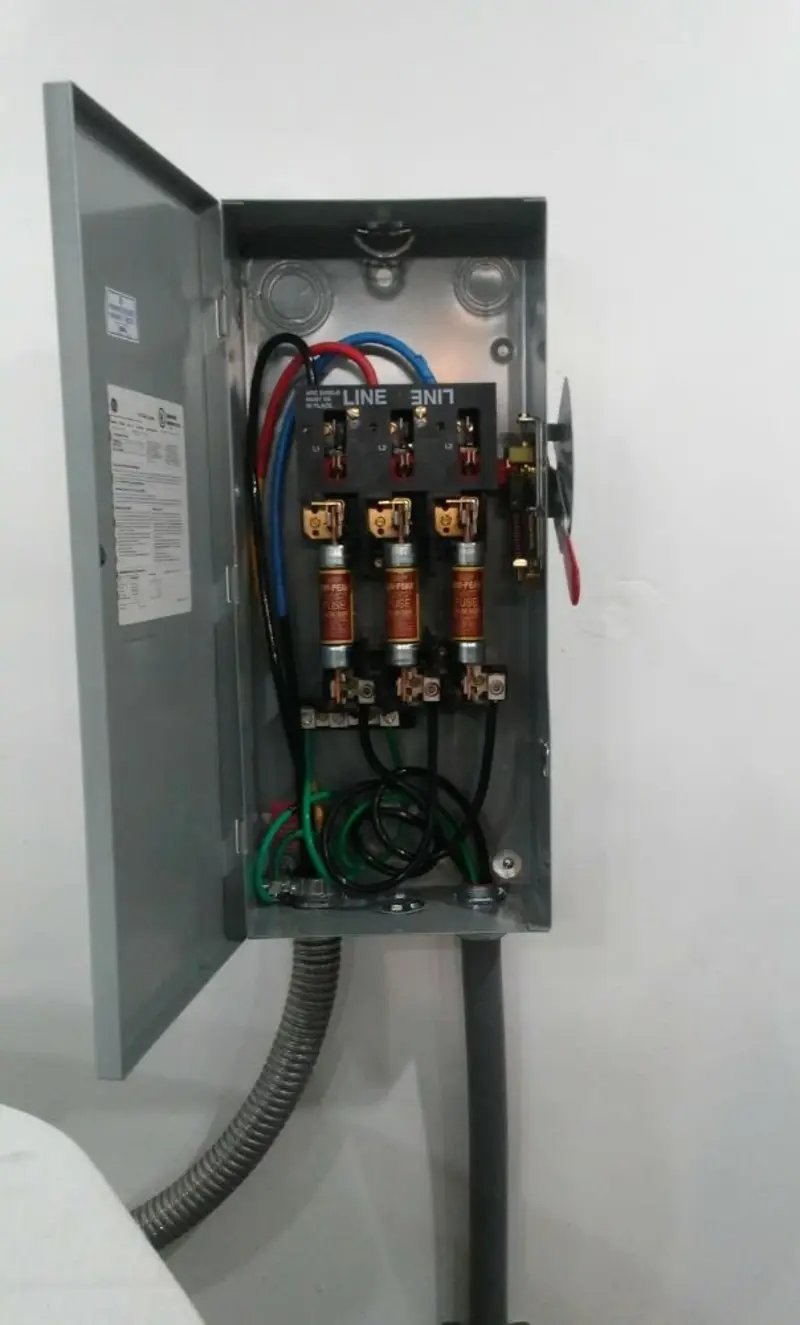 Three-phase disconnect switch installed for Electrical Wiring & Rewiring in Hot Springs